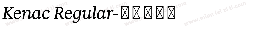 Kenac Regular字体转换